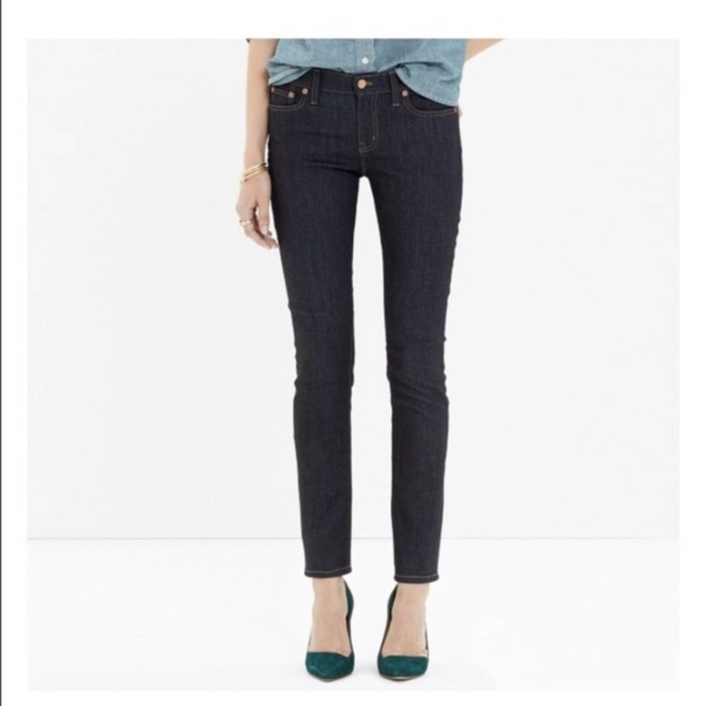 MADEWELL Alley Straight Perfect Slim Jeans in Dark Wash 25